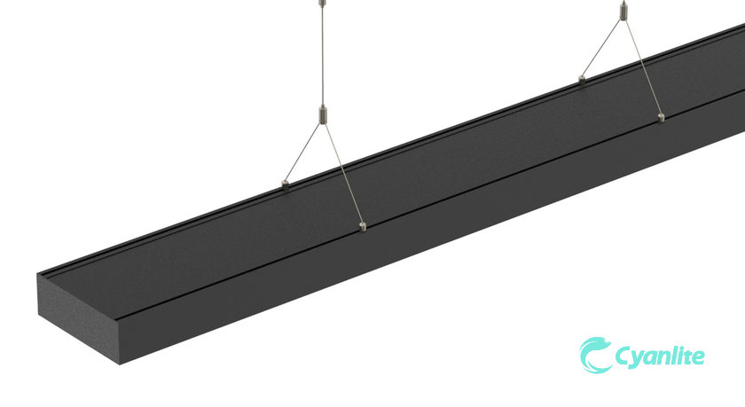 Cyanlite PENDA black housing suspended luminaire direct light